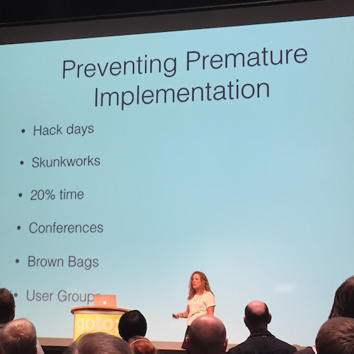 Hints to prevent premature implementations by Trisha Gee